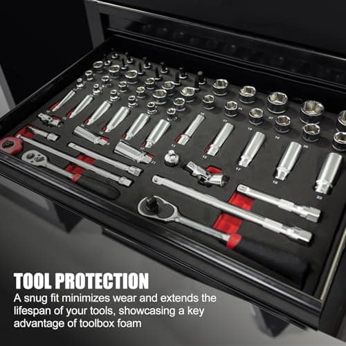 5 PCS Tool Box Foam Inserts for Tool Cabinet Storage Organization Craft
| 17.3x12x1 Inch Tool Foam Sheets Organizer for Toolbox Chest Drawer
| Foam Inserts for Cases Toolbox Cabinet Chest Drawer Storage Solutions