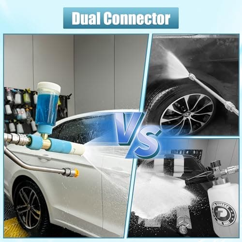 Original Soap Cannon with Dual Connector for Pressure Washer
| 5 Power Washer Nozzle Tips for Foam Cannon
| 1/4 Inch Quick Connect Foam Cannon for Pressure Washers