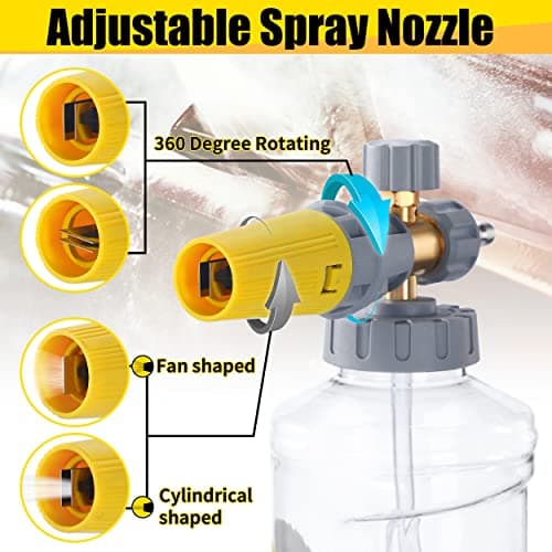 High Pressure Tool Daily Foam Cannon 5000 PSI Pressure Washer Gun with Quick Connect Swivel
| Versatile Tool Daily Foam Cannon Pressure Washer Gun 5000 PSI 1.5 Liter Quick Connect Foam Blaster
| Professional Tool Daily M22 Quick Connect 1/4 Inch Pre