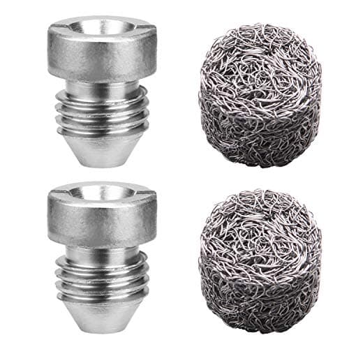 Tool Daily 1.1 mm Orifice Replacement Thread Nozzle and Mesh Filter for Foam Cannon and Foam Maker, 3000 PSI for Car Wash and Detailing