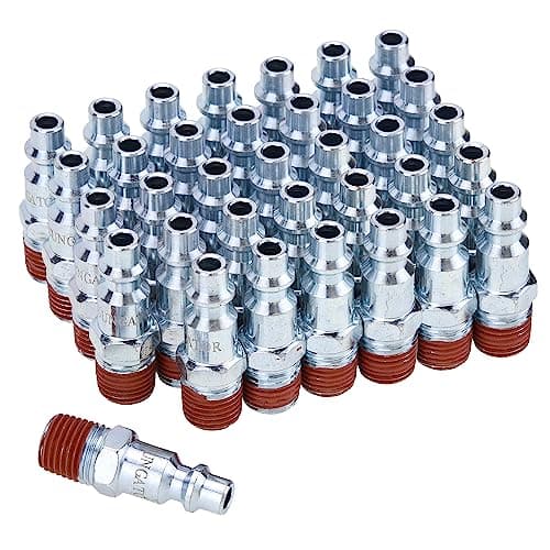 SUNGATOR 25-Pack 1/4 Inch Air Hose Fittings, Quick Connect Plugs Kit for Compressors, Auto Shops