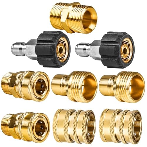 Pressure Washer Adapter Set: M22 Swivel to 3/8" Quick Connect