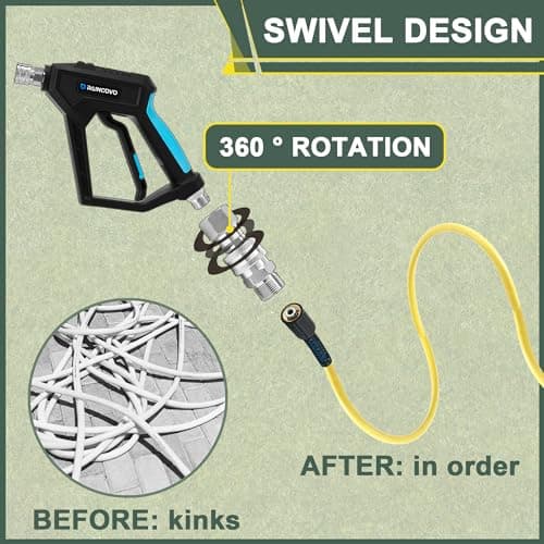 Stainless Steel Quick Connect Kit for Power Washer, Swivel M22 Adapter Set