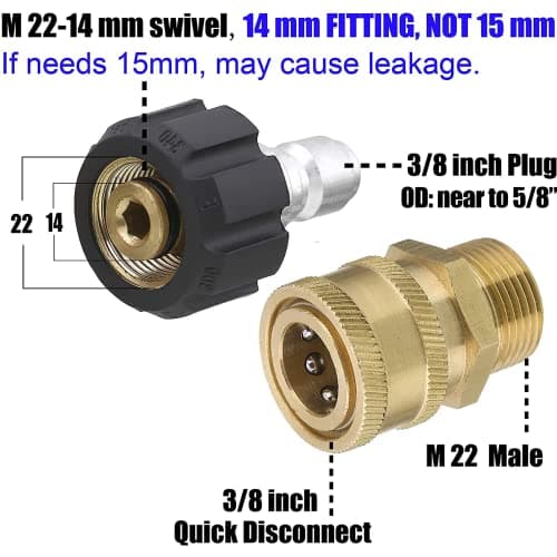 M MINGLE Ultimate Pressure Washer Adapter Set, 8-Pack