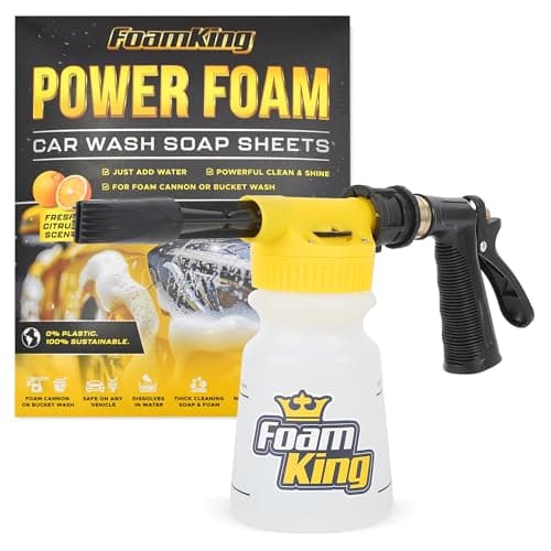 Foam King™ Car Wash Foam Gun & Microfiber Mitt, Garden Hose Attachment