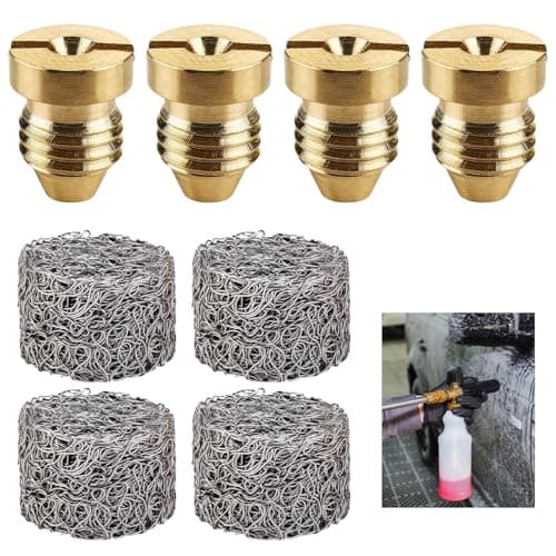 Orifice Foam Cannon - 4 PCS 1.1mm Orifice Universal Foam Cannon Tool for Daily Use with Brass Threaded Nozzle and Mesh Filter
| Orifice Foam Cannon - 4 PCS 1.1mm Nozzle Tip for Snow Bubble Spray Guns Suitable for Daily Foam Cannon Applications
| Ori