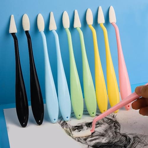 4PCS Paper Art Blending Blenders Stumps & Erase Sponges, 2 Head Types, Sketch Drawing Tools