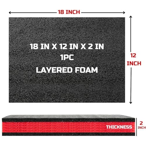 Kaizen Organizer Sheet Tool Box Foam 1PC 18x12x2 Inch Foam Inserts for Cases
| Polyethylene Storage Sheets for Toolbox Hard Case Tool Box Foam 1PC 18x12x2 Inch
| Tool Shadow Insert Tool Box Foam 1PC 18x12x2 Inch for Cases