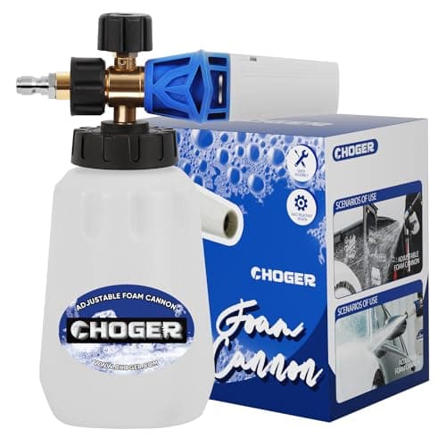 5000PSI Pressure Washer Foam Cannon, Heavy Duty Car Wash Gun - White