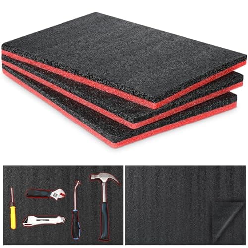 Frienda 3-Piece Foam Tool Box Organizer Liner 18x12x2.17 Tool Chest Inserts