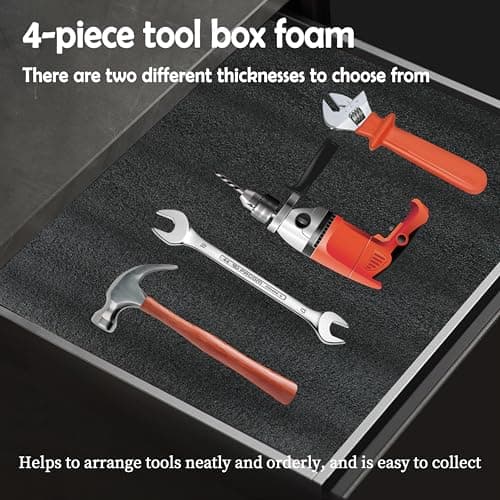 Tool Box Foam 4 Pcs Storage Sheets for Toolbox Polyethylene Shadow Inserts
| Polyethylene Tool Box Foam Inserts Shadow 4 Pcs 18x12x2 Inch & 18x12x1 Inch
| Shadow Foam Inserts for Toolboxes 4 Pcs Polyethylene Storage Sheets