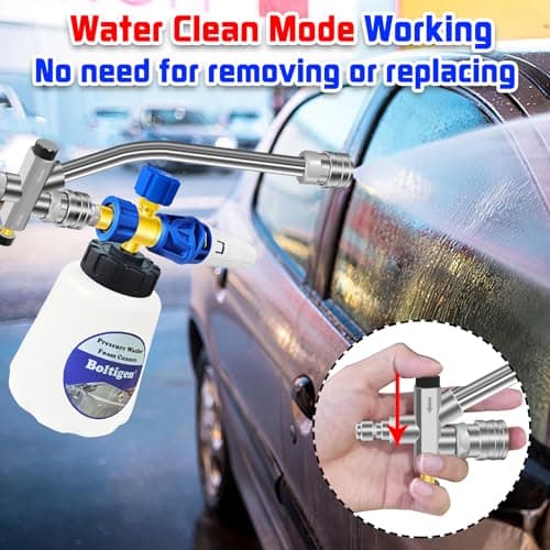 2-Port 1/4" Quick Connect Pressure Washer Wand, Foam Cannon & Cleaner Accessory