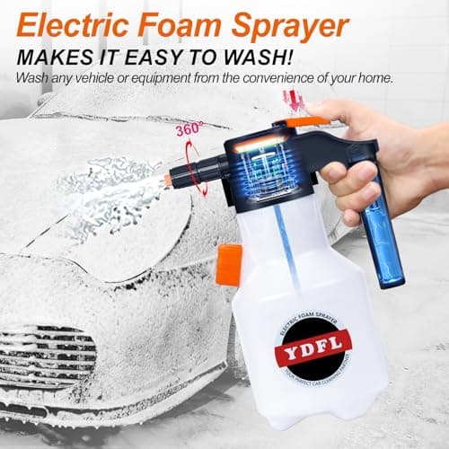 2L Electric Foam Sprayer with USB Charge for Home, Garden, and Car Cleaning