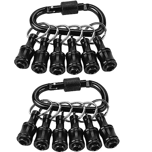 12PCS 1/4 Socket Hex Shank Screwdriver Bit Holders, Quick Release for Impact Driver & Drill Bit Keychain Extension Bar