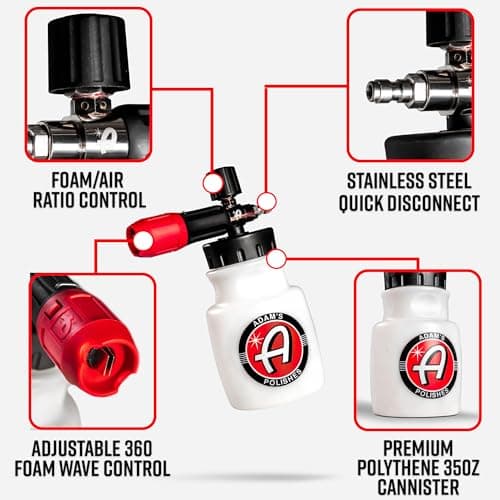 Adam's Polishes Foam Cannon Soap Sprayer | 1/4" Quick Disconnect Cannister