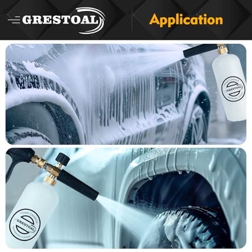 3000 PSI Snow Foam Lance with 5 Nozzles, 1/4 Inch Quick Connect, 1 Liter