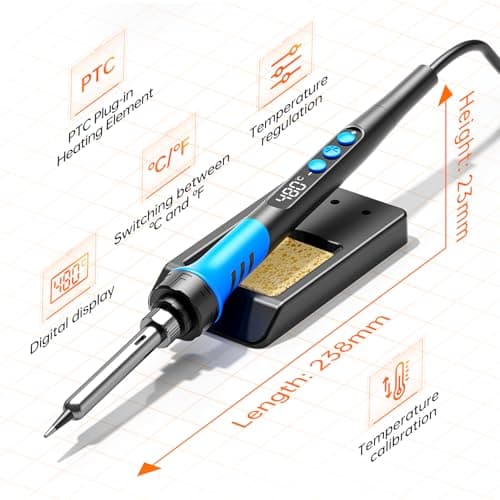 90W 110V LCD Digital 12-in-1 Soldering Iron Kit 180-480°C Adjustable Temperature