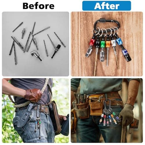 12PCS 1/4 Socket Hex Shank Screwdriver Bit Holders, Quick Release for Impact Driver & Drill Bit Keychain Extension Bar
