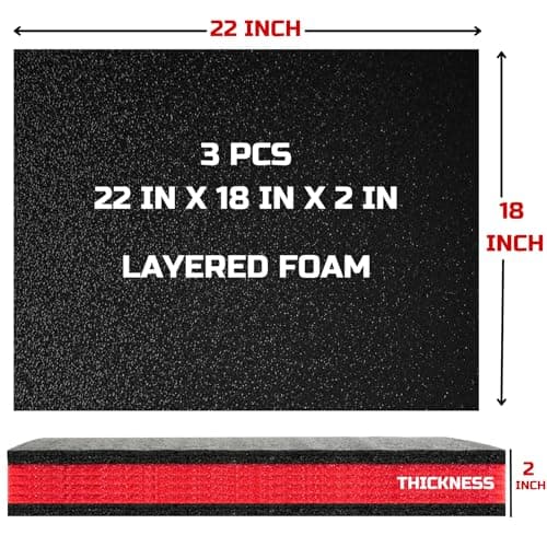 3Pack 22x18x2 Inch Tool Box Foam Inserts for Case Storage
| Polyethylene Storage Sheets for Toolbox Hard Case Kaizen Organizer
| Tool Shadow Insert Foam for Tool Box Cases 3Pack