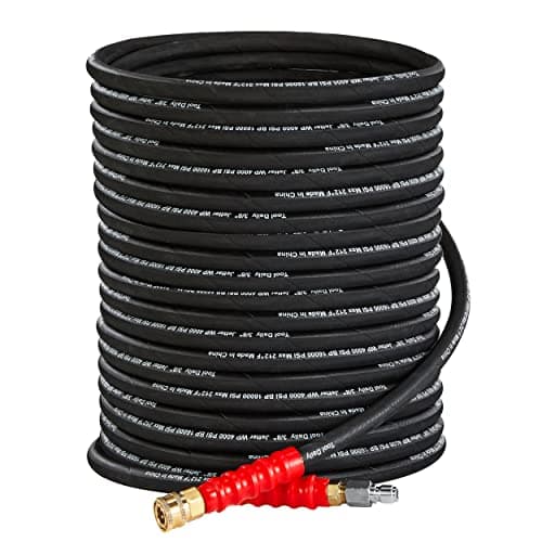 Pressure Washer Hose, 3/8 x 50' - Quick Connect, 4000 PSI, High Tensile Braided