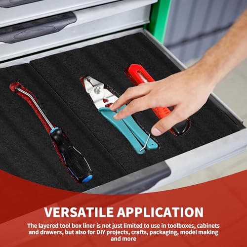 3Pack Cuttable Polyurethane Foam Sheets for Drawer Liner and Storage Organizer - RED&BLACK (16X12X2)  
3Pack Polyethylene Tool Foam Sheets for Toolbox Storage - RED&BLACK (16X12X2)  
Polyurethane Foam Sheets for Kaizen Organizing Drawer Liners - RED&