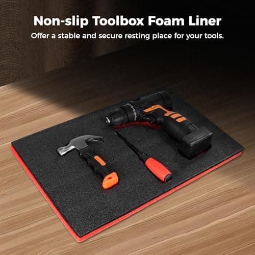 18x12x1 Inch Non-Slip EPE Toolbox Liner Mats for Storage Organization
| Cuttable Tool Shadow Organizer for 6 Pack Tool Box Foam
| 6 Pack 18x12x1 Inch Foam Inserts for Cases - Non-Slip EPE Toolbox Liner Mats
