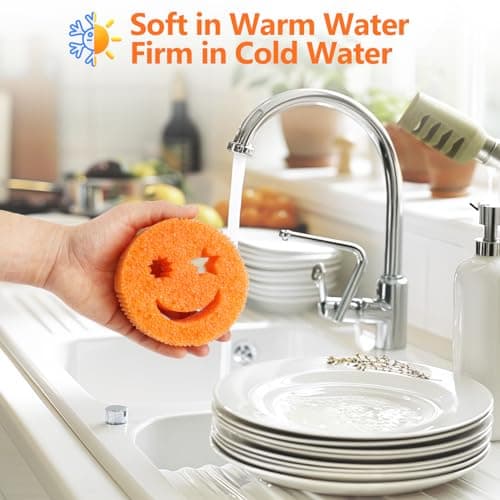 Scratch-Free Multipurpose Dish Sponges for Kitchen & Bathroom - BPA Free & Polymer Foam