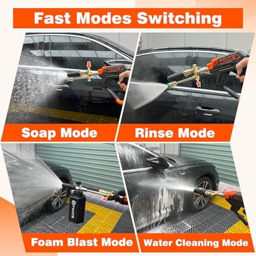 PWACCS 5 Nozzle Pressure Washer Gun, 4000 PSI, Dual-purpose Nozzles, 43 Inch Extension