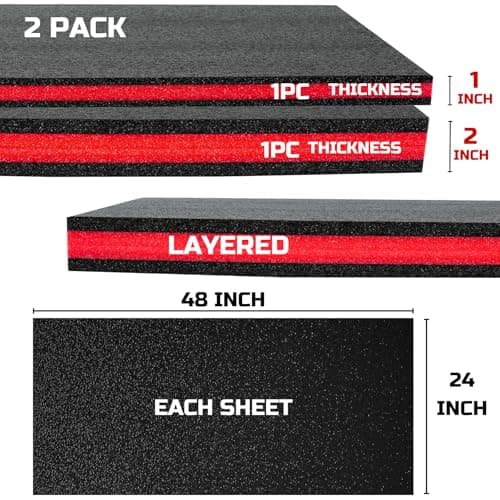 Tool Box Foam Inserts 2Pack Kaizen Organizer
| Polyethylene Storage Sheets for Toolbox Cases
| Tool Shadow Insert for Hard Case Kaizen