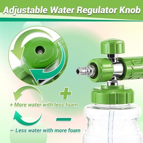 M MINGLE Foam Cannon Dual-Connector Wand for Pressure Washer - 3600 PSI