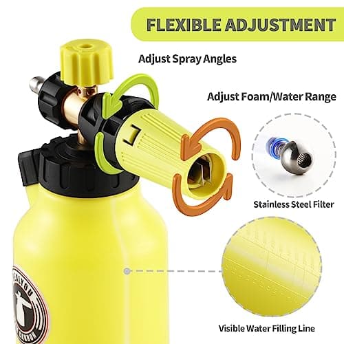 High-Pressure 4500 PSI Foam Cannon with 1/4" Quick Connector and Adjustable Nozzle