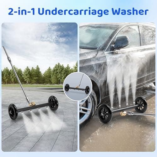 16-Inch Dual-Function Pressure Washer Attachment for Undercarriage Cleaning