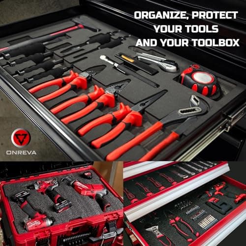 Compact Tool Box Foam 3Pack 24x24x2 inch for Cases, Tool Storage Organizer
