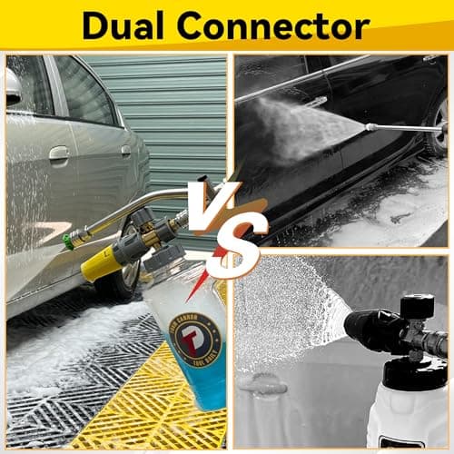 Dual Connector Pressure Washer Gun with 3/8'' Swivel Connector - Tool Daily Foam Cannon
| Adjustable Soap Cannon with M22-14 and 1/4” Quick Connect Fittings - Tool Daily Power Washer Gun
| 1.5 Liter Capacity Foam Cannon - Tool Daily Pressure Washer