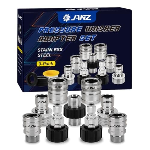 Janz 9-Pack M22 to 3/8 Quick Disconnect Pressure Washer Adapter Kit