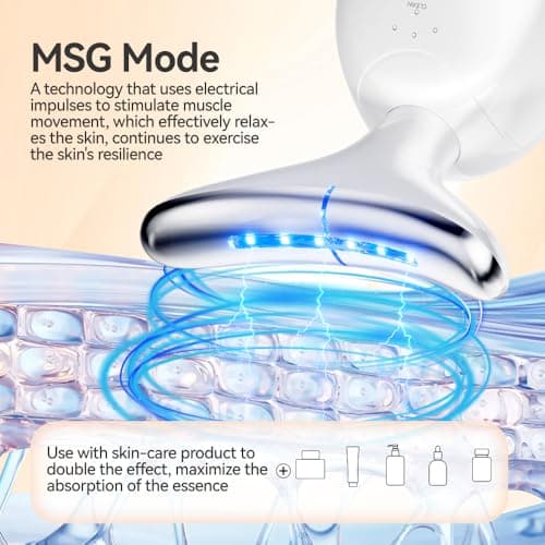 Red-Light-Therapy Facial Massager with 7 Color Modes for Skin Care & Face Sculpting