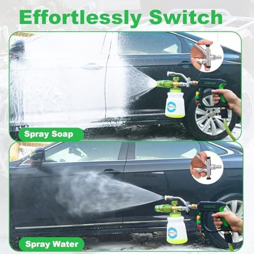 DUSICHIN Pressure Washer Foam Cannon Kit, 5 Nozzles, Dual Connectors