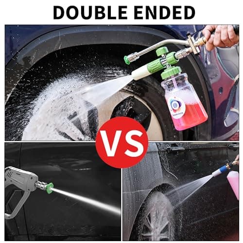Balabulala Pressure Washer Dual Connector Foam Cannon with 5 Nozzles, 3600 PSI
