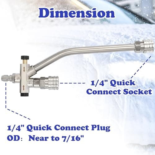 High-Pressure Washing Foam Cannon with Dual-Connector for Soap Tip Attachment
| Dual-Connector Pressure Washer Foam Cannon - 5 Nozzles for Intense Cleaning
| Quick Connect 1/4" Dual-Tip Foam Cannon - Power Washer Sprayer for Heavy Duty Cleaning