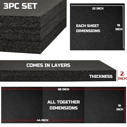 Kaizen Organizers 3Pack 22x18x2 inch Tool Box Foam Inserts for Cases
| Polyethylene Storage Sheets for Toolbox Hard Case, 3Pack 22x18x2 inch
| Tool Shadow Insert for Case, 3Pack 22x18x2 inch Foam Sheets by Kaizen Organizer