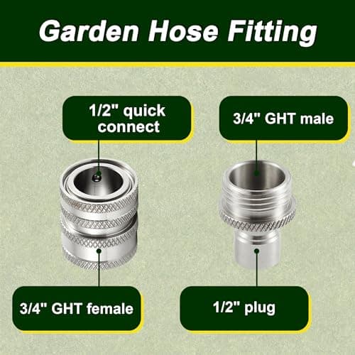 Stainless Steel Quick Connect Kit for Power Washer, Swivel M22 Adapter Set