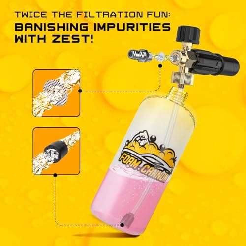 Gas & Electric Pressure Washer 1L Snow Foam Cannon Kit with 5 Nozzle Tips & Quick Connector
| Professional Snow Foam Cannon Kit 1L for Gas & Electric Pressure Washers
| 1L Bottle Snow Foam Cannon with 5 Nozzle Tips & Quick Connector for Pressure Was