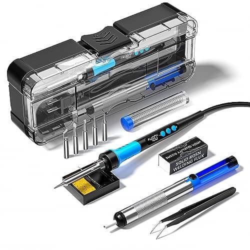 90W 110V LCD Digital 12-in-1 Soldering Iron Kit 180-480°C Adjustable Temperature