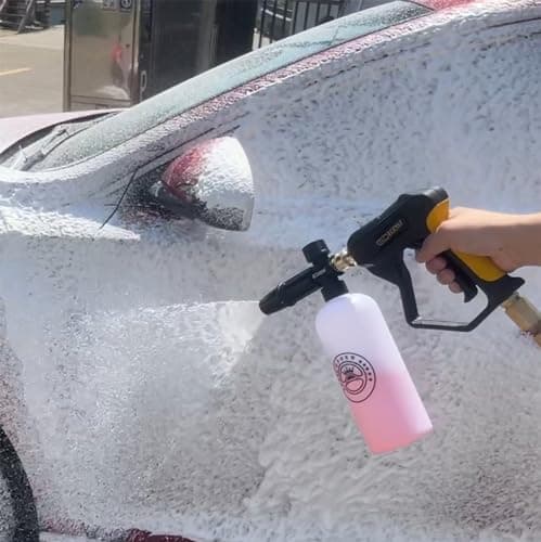 GDHXW Quick Connect 5000PSI Short Pressure Washer Gun, 5 Nozzle Tips, Light Duty Foam Cannon