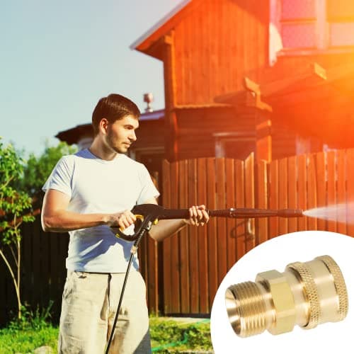 4-Pack 5000 PSI Pressure Washer Quick Connect Kit, M22 14mm to 3/8"