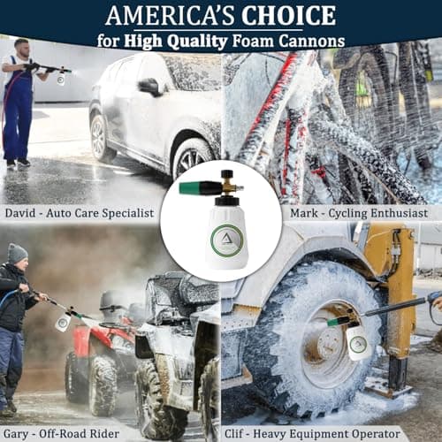 Professional Car Foam Blaster, Heavy Duty 1L Green, Wide Neck & Adjustable Spray