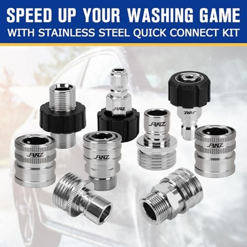 Janz 9-Pack M22 to 3/8 Quick Disconnect Pressure Washer Adapter Kit