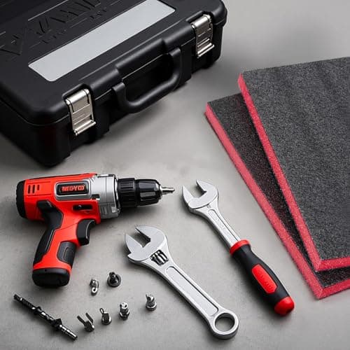 HOSASSPER Red Black Gun Case Foam Organizer, 4pcs 1.5" Thick Spacers Inserts