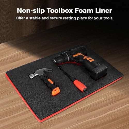 Homaisson Tool Box Foam Sets for Mechanic Storage - 5 Liners, 1 Cutter, 2 Markers, Adjustable Organizers, Non-Slip Mats, 18.1x11.8x1"  

Homaisson Tool Box Foam Sets for Home Workshop - 5 Liners, 1 Cutter, 2 Markers, Adjustable Organizers, Non-Slip M