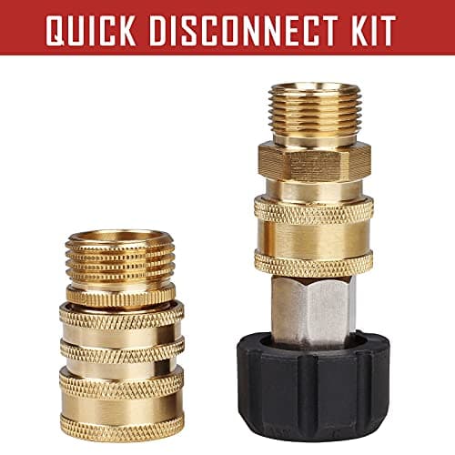 Pressure Washer Adapter Set: M22 Swivel to 3/8" Quick Connect